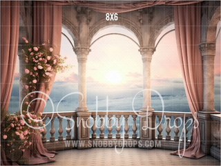 Royal Balcony Fabric Backdrop-Fabric Photography Backdrop-Snobby Drops Fabric Backdrops for Photography, Exclusive Designs by Tara Mapes Photography, Enchanted Eye Creations by Tara Mapes, photography backgrounds, photography backdrops, fast shipping, US backdrops, cheap photography backdrops