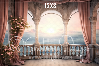 Royal Balcony Fabric Backdrop-Fabric Photography Backdrop-Snobby Drops Fabric Backdrops for Photography, Exclusive Designs by Tara Mapes Photography, Enchanted Eye Creations by Tara Mapes, photography backgrounds, photography backdrops, fast shipping, US backdrops, cheap photography backdrops