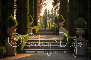 Royal Garden Path Fabric-Fabric Photography Backdrop-Snobby Drops Fabric Backdrops for Photography, Exclusive Designs by Tara Mapes Photography, Enchanted Eye Creations by Tara Mapes, photography backgrounds, photography backdrops, fast shipping, US backdrops, cheap photography backdrops