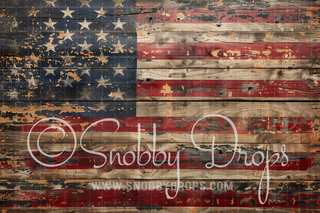 Rustic Wooden American Flag Fabric Photography Backdrop-Fabric Photography Backdrop-Snobby Drops Fabric Backdrops for Photography, Exclusive Designs by Tara Mapes Photography, Enchanted Eye Creations by Tara Mapes, photography backgrounds, photography backdrops, fast shipping, US backdrops, cheap photography backdrops