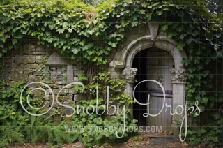 Secret Garden Door Fabric Backdrop-Fabric Photography Backdrop-Snobby Drops Fabric Backdrops for Photography, Exclusive Designs by Tara Mapes Photography, Enchanted Eye Creations by Tara Mapes, photography backgrounds, photography backdrops, fast shipping, US backdrops, cheap photography backdrops