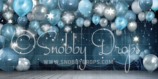 Shades of Blue Dance Backdrop-Fabric Photography Backdrop-Snobby Drops Fabric Backdrops for Photography, Exclusive Designs by Tara Mapes Photography, Enchanted Eye Creations by Tara Mapes, photography backgrounds, photography backdrops, fast shipping, US backdrops, cheap photography backdrops