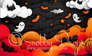 Spooky Fun Cake Smash Fabric Backdrop-Fabric Photography Backdrop-Snobby Drops Fabric Backdrops for Photography, Exclusive Designs by Tara Mapes Photography, Enchanted Eye Creations by Tara Mapes, photography backgrounds, photography backdrops, fast shipping, US backdrops, cheap photography backdrops