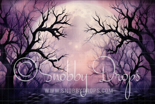 Spooky Fun Full Moon Halloween Fabric Backdrop-Fabric Photography Backdrop-Snobby Drops Fabric Backdrops for Photography, Exclusive Designs by Tara Mapes Photography, Enchanted Eye Creations by Tara Mapes, photography backgrounds, photography backdrops, fast shipping, US backdrops, cheap photography backdrops