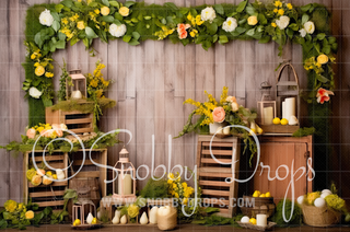 Spring Greens Easter Fabric Backdrop-Fabric Photography Backdrop-Snobby Drops Fabric Backdrops for Photography, Exclusive Designs by Tara Mapes Photography, Enchanted Eye Creations by Tara Mapes, photography backgrounds, photography backdrops, fast shipping, US backdrops, cheap photography backdrops