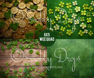 St Patricks Day Irish Wee Quad-Rubber Wee Floor-Snobby Drops Fabric Backdrops for Photography, Exclusive Designs by Tara Mapes Photography, Enchanted Eye Creations by Tara Mapes, photography backgrounds, photography backdrops, fast shipping, US backdrops, cheap photography backdrops