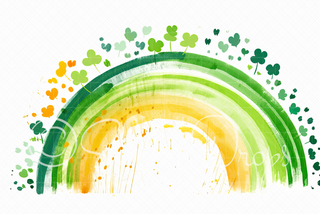 St Patricks Shamrock Rainbow Fabric Backdrop-Fabric Photography Backdrop-Snobby Drops Fabric Backdrops for Photography, Exclusive Designs by Tara Mapes Photography, Enchanted Eye Creations by Tara Mapes, photography backgrounds, photography backdrops, fast shipping, US backdrops, cheap photography backdrops