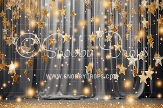 Star Curtains Dance Backdrop-Fabric Photography Backdrop-Snobby Drops Fabric Backdrops for Photography, Exclusive Designs by Tara Mapes Photography, Enchanted Eye Creations by Tara Mapes, photography backgrounds, photography backdrops, fast shipping, US backdrops, cheap photography backdrops