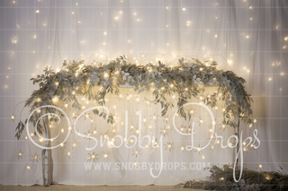 Stars & Ivy Headboard Fabric Backdrop-Fabric Photography Backdrop-Snobby Drops Fabric Backdrops for Photography, Exclusive Designs by Tara Mapes Photography, Enchanted Eye Creations by Tara Mapes, photography backgrounds, photography backdrops, fast shipping, US backdrops, cheap photography backdrops