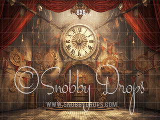 Steampunk Studio Fabric Backdrop-Fabric Photography Backdrop-Snobby Drops Fabric Backdrops for Photography, Exclusive Designs by Tara Mapes Photography, Enchanted Eye Creations by Tara Mapes, photography backgrounds, photography backdrops, fast shipping, US backdrops, cheap photography backdrops