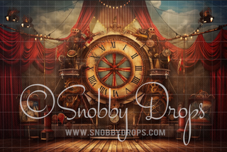 Steampunk Studio Fabric Backdrop-Fabric Photography Backdrop-Snobby Drops Fabric Backdrops for Photography, Exclusive Designs by Tara Mapes Photography, Enchanted Eye Creations by Tara Mapes, photography backgrounds, photography backdrops, fast shipping, US backdrops, cheap photography backdrops