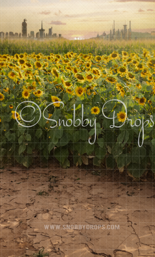 Steampunk Sunflowers Fabric Backdrop Sweep-Fabric Photography Sweep-Snobby Drops Fabric Backdrops for Photography, Exclusive Designs by Tara Mapes Photography, Enchanted Eye Creations by Tara Mapes, photography backgrounds, photography backdrops, fast shipping, US backdrops, cheap photography backdrops