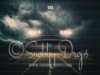 Stormy Stadium Sports Fabric Backdrop-Fabric Photography Backdrop-Snobby Drops Fabric Backdrops for Photography, Exclusive Designs by Tara Mapes Photography, Enchanted Eye Creations by Tara Mapes, photography backgrounds, photography backdrops, fast shipping, US backdrops, cheap photography backdrops