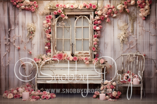 Sweet Rustic Roses Valentine Studio Fabric Backdrop-Fabric Photography Backdrop-Snobby Drops Fabric Backdrops for Photography, Exclusive Designs by Tara Mapes Photography, Enchanted Eye Creations by Tara Mapes, photography backgrounds, photography backdrops, fast shipping, US backdrops, cheap photography backdrops