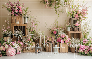 Sweet Spring Studio Fabric Backdrop-Fabric Photography Backdrop-Snobby Drops Fabric Backdrops for Photography, Exclusive Designs by Tara Mapes Photography, Enchanted Eye Creations by Tara Mapes, photography backgrounds, photography backdrops, fast shipping, US backdrops, cheap photography backdrops