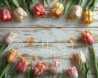 Sweet Tulips Fabric Wee Drop-Fabric Photography Backdrop-Snobby Drops Fabric Backdrops for Photography, Exclusive Designs by Tara Mapes Photography, Enchanted Eye Creations by Tara Mapes, photography backgrounds, photography backdrops, fast shipping, US backdrops, cheap photography backdrops
