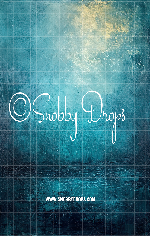 Snobby Teal Texture Fine Art Fabric Backdrop Sweep by Snobby Drops