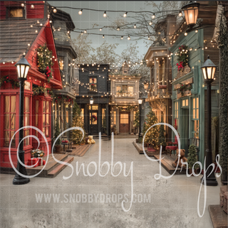 Teddy's Christmas Shop 3 Piece Room Set-Photography Backdrop 3P Room Set-Snobby Drops Fabric Backdrops for Photography, Exclusive Designs by Tara Mapes Photography, Enchanted Eye Creations by Tara Mapes, photography backgrounds, photography backdrops, fast shipping, US backdrops, cheap photography backdrops