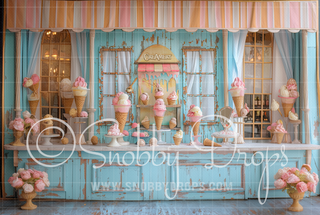The Creamery Pastel Ice Cream Fabric Backdrop-Fabric Photography Backdrop-Snobby Drops Fabric Backdrops for Photography, Exclusive Designs by Tara Mapes Photography, Enchanted Eye Creations by Tara Mapes, photography backgrounds, photography backdrops, fast shipping, US backdrops, cheap photography backdrops