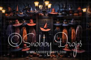 The Modern Witch Closet Halloween Fabric Backdrop-Fabric Photography Backdrop-Snobby Drops Fabric Backdrops for Photography, Exclusive Designs by Tara Mapes Photography, Enchanted Eye Creations by Tara Mapes, photography backgrounds, photography backdrops, fast shipping, US backdrops, cheap photography backdrops