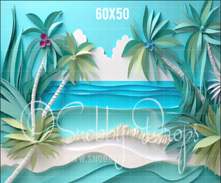 Tropical Baby Fabric Backdrop-Fabric Photography Backdrop-Snobby Drops Fabric Backdrops for Photography, Exclusive Designs by Tara Mapes Photography, Enchanted Eye Creations by Tara Mapes, photography backgrounds, photography backdrops, fast shipping, US backdrops, cheap photography backdrops