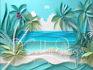 Tropical Baby Fabric Backdrop-Fabric Photography Backdrop-Snobby Drops Fabric Backdrops for Photography, Exclusive Designs by Tara Mapes Photography, Enchanted Eye Creations by Tara Mapes, photography backgrounds, photography backdrops, fast shipping, US backdrops, cheap photography backdrops