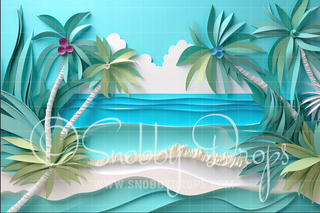 Tropical Baby Fabric Tot Drop-Fabric Photography Tot Drop-Snobby Drops Fabric Backdrops for Photography, Exclusive Designs by Tara Mapes Photography, Enchanted Eye Creations by Tara Mapes, photography backgrounds, photography backdrops, fast shipping, US backdrops, cheap photography backdrops