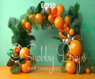 Tropical Balloon Arch Backdrop-Fabric Photography Backdrop-Snobby Drops Fabric Backdrops for Photography, Exclusive Designs by Tara Mapes Photography, Enchanted Eye Creations by Tara Mapes, photography backgrounds, photography backdrops, fast shipping, US backdrops, cheap photography backdrops