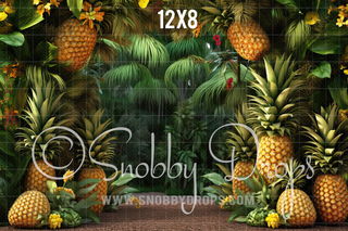 Tropical Pineapple Arch Fabric Backdrop-Fabric Photography Backdrop-Snobby Drops Fabric Backdrops for Photography, Exclusive Designs by Tara Mapes Photography, Enchanted Eye Creations by Tara Mapes, photography backgrounds, photography backdrops, fast shipping, US backdrops, cheap photography backdrops