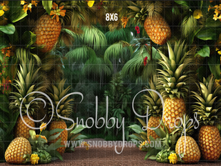 Tropical Pineapple Arch Fabric Backdrop-Fabric Photography Backdrop-Snobby Drops Fabric Backdrops for Photography, Exclusive Designs by Tara Mapes Photography, Enchanted Eye Creations by Tara Mapes, photography backgrounds, photography backdrops, fast shipping, US backdrops, cheap photography backdrops