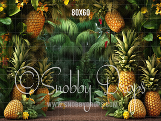 Tropical Pineapple Arch Fabric Backdrop-Fabric Photography Backdrop-Snobby Drops Fabric Backdrops for Photography, Exclusive Designs by Tara Mapes Photography, Enchanted Eye Creations by Tara Mapes, photography backgrounds, photography backdrops, fast shipping, US backdrops, cheap photography backdrops