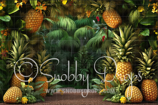 Tropical Pineapple Arch Fabric Tot Drop-Fabric Photography Tot Drop-Snobby Drops Fabric Backdrops for Photography, Exclusive Designs by Tara Mapes Photography, Enchanted Eye Creations by Tara Mapes, photography backgrounds, photography backdrops, fast shipping, US backdrops, cheap photography backdrops