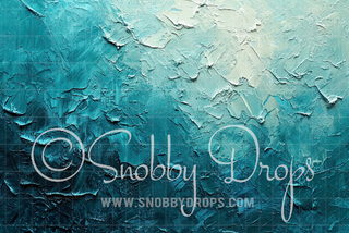 Turquoise Painted Texture Fine Art Fabric Backdrop-Fabric Photography Backdrop-Snobby Drops Fabric Backdrops for Photography, Exclusive Designs by Tara Mapes Photography, Enchanted Eye Creations by Tara Mapes, photography backgrounds, photography backdrops, fast shipping, US backdrops, cheap photography backdrops