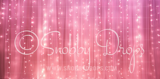 Twinkle Pink Glitter Stars Dance Backdrop-Fabric Photography Backdrop-Snobby Drops Fabric Backdrops for Photography, Exclusive Designs by Tara Mapes Photography, Enchanted Eye Creations by Tara Mapes, photography backgrounds, photography backdrops, fast shipping, US backdrops, cheap photography backdrops