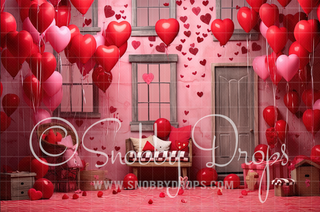 Valentine Studio Themed Fabric Backdrop-Fabric Photography Backdrop-Snobby Drops Fabric Backdrops for Photography, Exclusive Designs by Tara Mapes Photography, Enchanted Eye Creations by Tara Mapes, photography backgrounds, photography backdrops, fast shipping, US backdrops, cheap photography backdrops