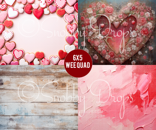 Valentine Wee Quad-Rubber Wee Floor-Snobby Drops Fabric Backdrops for Photography, Exclusive Designs by Tara Mapes Photography, Enchanted Eye Creations by Tara Mapes, photography backgrounds, photography backdrops, fast shipping, US backdrops, cheap photography backdrops