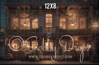 Victorian Christmas Home Fabric Backdrop-Fabric Photography Backdrop-Snobby Drops Fabric Backdrops for Photography, Exclusive Designs by Tara Mapes Photography, Enchanted Eye Creations by Tara Mapes, photography backgrounds, photography backdrops, fast shipping, US backdrops, cheap photography backdrops