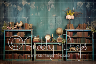 Vintage Back to School 3 Piece Room Set-Photography Backdrop 3P Room Set-Snobby Drops Fabric Backdrops for Photography, Exclusive Designs by Tara Mapes Photography, Enchanted Eye Creations by Tara Mapes, photography backgrounds, photography backdrops, fast shipping, US backdrops, cheap photography backdrops