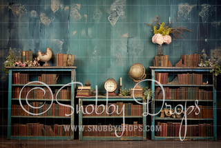 Vintage Back to School Classroom Fabric Backdrop-Fabric Photography Backdrop-Snobby Drops Fabric Backdrops for Photography, Exclusive Designs by Tara Mapes Photography, Enchanted Eye Creations by Tara Mapes, photography backgrounds, photography backdrops, fast shipping, US backdrops, cheap photography backdrops
