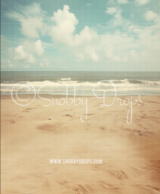 Vintage Beach Vibes Fabric Backdrop Sweep-Fabric Photography Backdrop-Snobby Drops Fabric Backdrops for Photography, Exclusive Designs by Tara Mapes Photography, Enchanted Eye Creations by Tara Mapes, photography backgrounds, photography backdrops, fast shipping, US backdrops, cheap photography backdrops