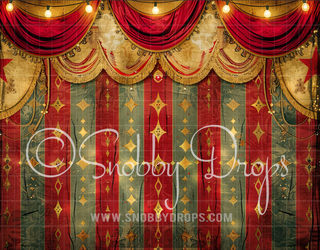 Vintage Circus Curtain Fabric Backdrop-Fabric Photography Backdrop-Snobby Drops Fabric Backdrops for Photography, Exclusive Designs by Tara Mapes Photography, Enchanted Eye Creations by Tara Mapes, photography backgrounds, photography backdrops, fast shipping, US backdrops, cheap photography backdrops