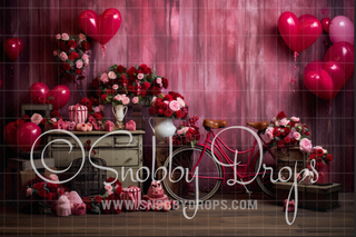 Vintage Valentine Studio Fabric Backdrop-Fabric Photography Backdrop-Snobby Drops Fabric Backdrops for Photography, Exclusive Designs by Tara Mapes Photography, Enchanted Eye Creations by Tara Mapes, photography backgrounds, photography backdrops, fast shipping, US backdrops, cheap photography backdrops