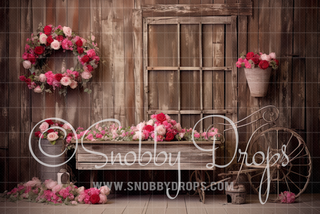 Vintage Valentine Studio Fabric Backdrop-Fabric Photography Backdrop-Snobby Drops Fabric Backdrops for Photography, Exclusive Designs by Tara Mapes Photography, Enchanted Eye Creations by Tara Mapes, photography backgrounds, photography backdrops, fast shipping, US backdrops, cheap photography backdrops