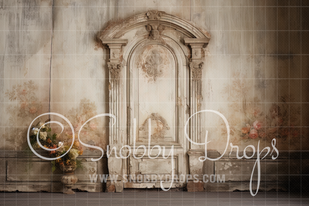 Vintage Wall Fine Art Fabric Backdrop by Snobby Drops