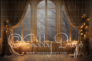 Warm Glowing Window Fabric Backdrop-Fabric Photography Backdrop-Snobby Drops Fabric Backdrops for Photography, Exclusive Designs by Tara Mapes Photography, Enchanted Eye Creations by Tara Mapes, photography backgrounds, photography backdrops, fast shipping, US backdrops, cheap photography backdrops