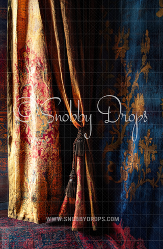 Warm Vintage Fabrics Art Fabric Backdrop Sweep-Fabric Photography Sweep-Snobby Drops Fabric Backdrops for Photography, Exclusive Designs by Tara Mapes Photography, Enchanted Eye Creations by Tara Mapes, photography backgrounds, photography backdrops, fast shipping, US backdrops, cheap photography backdrops