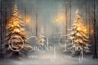 Whimsical Winter Pines Fabric Backdrop-Fabric Photography Backdrop-Snobby Drops Fabric Backdrops for Photography, Exclusive Designs by Tara Mapes Photography, Enchanted Eye Creations by Tara Mapes, photography backgrounds, photography backdrops, fast shipping, US backdrops, cheap photography backdrops