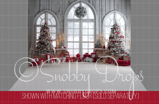 White and Red Christmas Fabric Photography Backdrop-Fabric Photography Backdrop-Snobby Drops Fabric Backdrops for Photography, Exclusive Designs by Tara Mapes Photography, Enchanted Eye Creations by Tara Mapes, photography backgrounds, photography backdrops, fast shipping, US backdrops, cheap photography backdrops