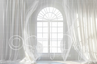 White Room Fabric Backdrop-Fabric Photography Backdrop-Snobby Drops Fabric Backdrops for Photography, Exclusive Designs by Tara Mapes Photography, Enchanted Eye Creations by Tara Mapes, photography backgrounds, photography backdrops, fast shipping, US backdrops, cheap photography backdrops