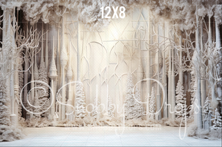 White Winter Studio Fabric Backdrop-Fabric Photography Backdrop-Snobby Drops Fabric Backdrops for Photography, Exclusive Designs by Tara Mapes Photography, Enchanted Eye Creations by Tara Mapes, photography backgrounds, photography backdrops, fast shipping, US backdrops, cheap photography backdrops